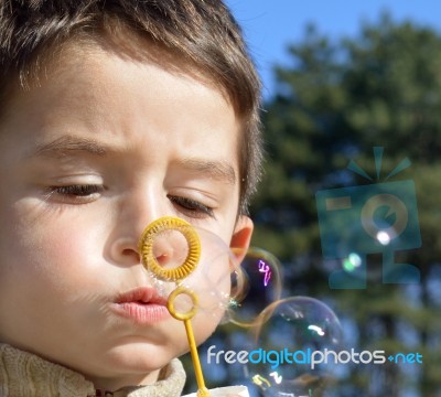 Soap Bubbles Stock Photo