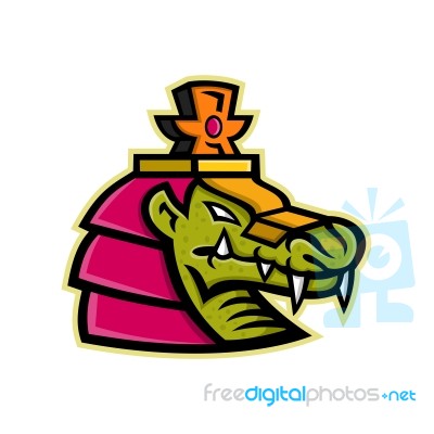 Sobek Egyptian God Mascot Stock Image