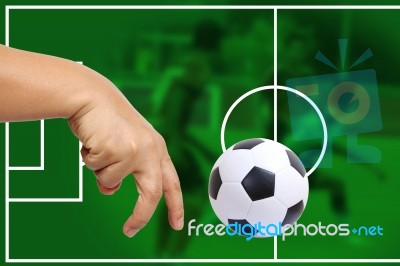 Soccer And Ball Stock Photo