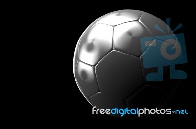 Soccer Ball Isolated Dark Background Stock Image