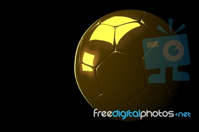 Soccer Ball Isolated Dark Background Stock Image