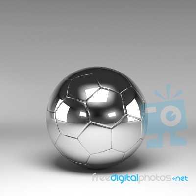 Soccer Ball Isolated Grey Background Stock Image