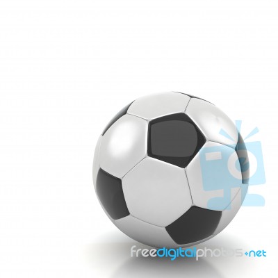 Soccer Ball Isolated White Background Stock Image