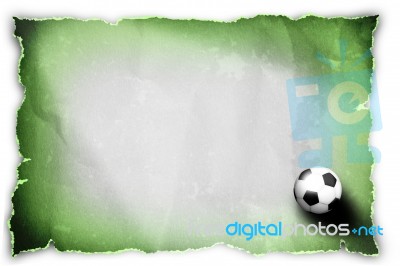 Soccer Ball On Grunge Paper Stock Photo