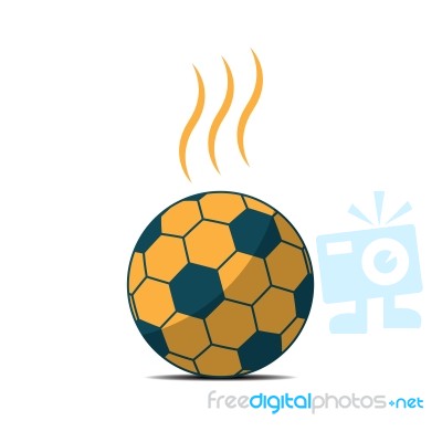 Soccer Ball Sport Flat Design Icon  Illustration Stock Image