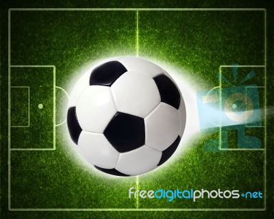 Soccer Ball Su Sfondo Stock Image