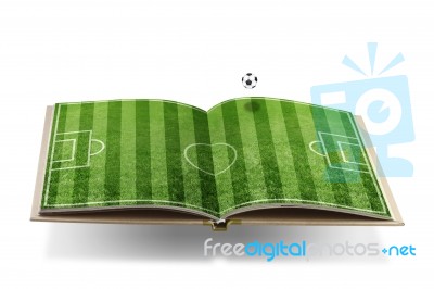 Soccer Book Concept Stock Photo