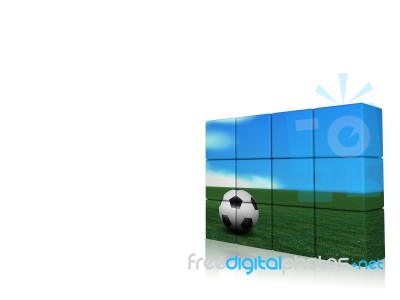 Soccer Cube Stock Image