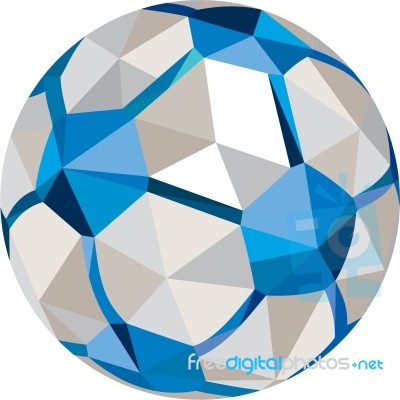 Soccer Football Ball Low Polygon Stock Image