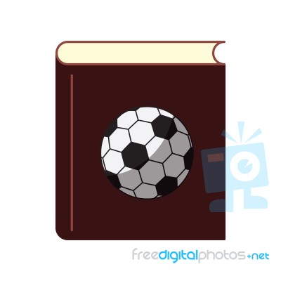 Soccer Football Book Icon  Illustration Stock Image