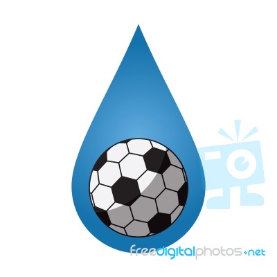 Soccer Football Kindness Spirit Water Drop Icon  Illustrat Stock Image