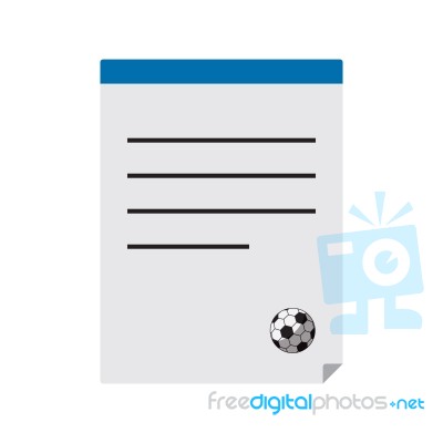 Soccer Football Paper Icon  Illustration Stock Image