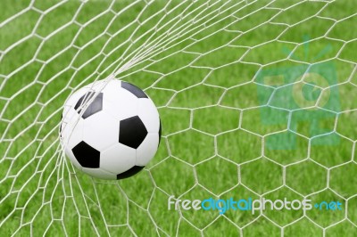 Soccer goal Stock Photo