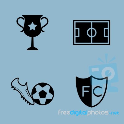 Soccer Icon Set Stock Image