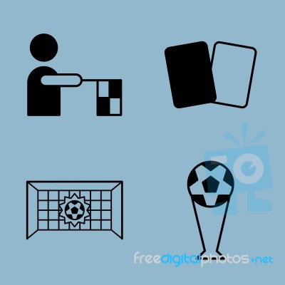 Soccer Icon Set Stock Image