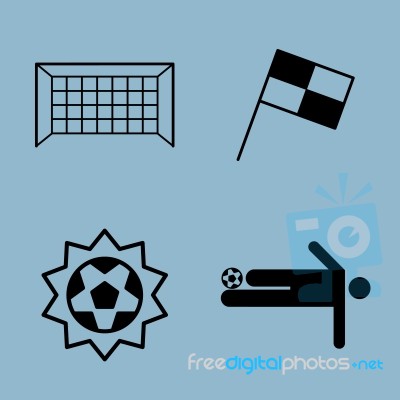 Soccer Icon Set Stock Image