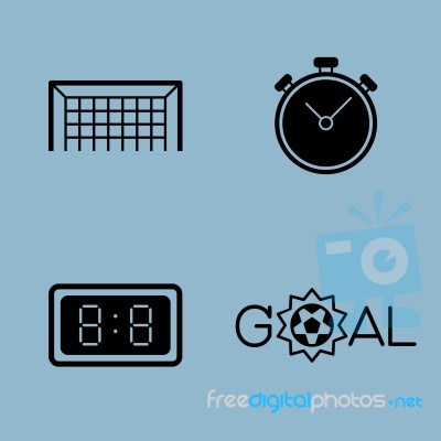 Soccer Icon Set Stock Image