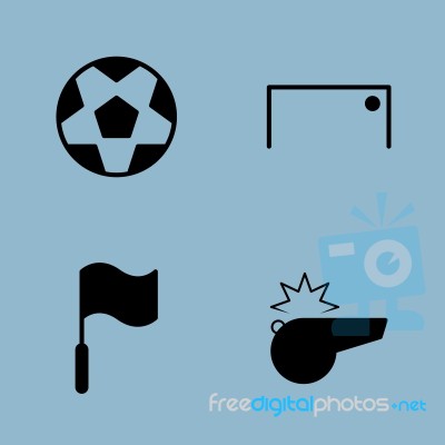 Soccer Icon Set Stock Image