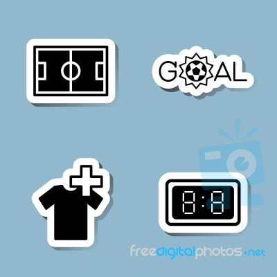 Soccer Icon Set Stock Image