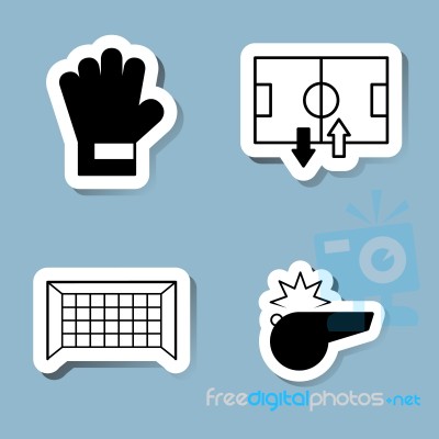 Soccer Icon Set Stock Image