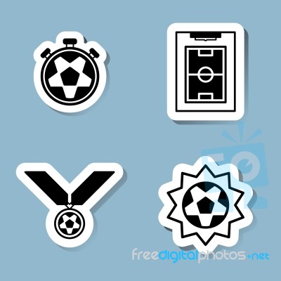 Soccer Icon Set Stock Image