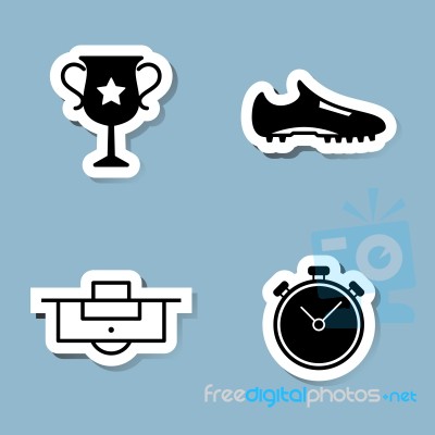 Soccer Icon Set Stock Image