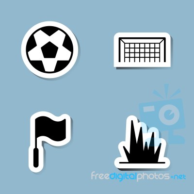 Soccer Icon Set Stock Image