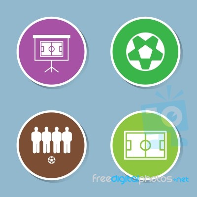 Soccer Icon Set Stock Image