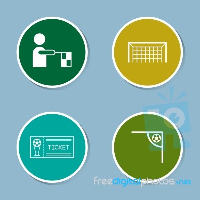 Soccer Icon Set Stock Image