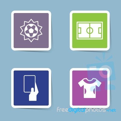 Soccer Icon Set Stock Image