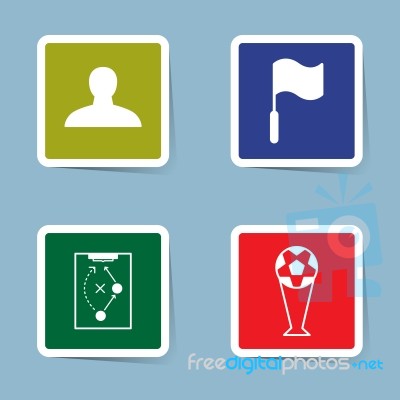 Soccer Icon Set Stock Image