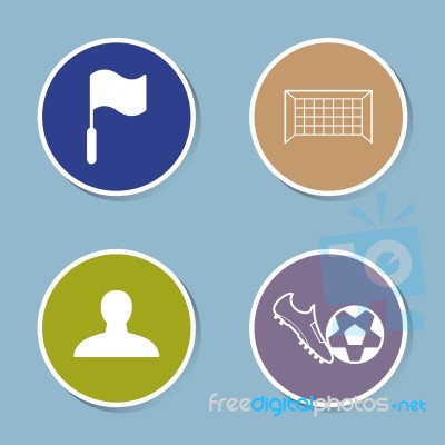 Soccer Icon Set Stock Image