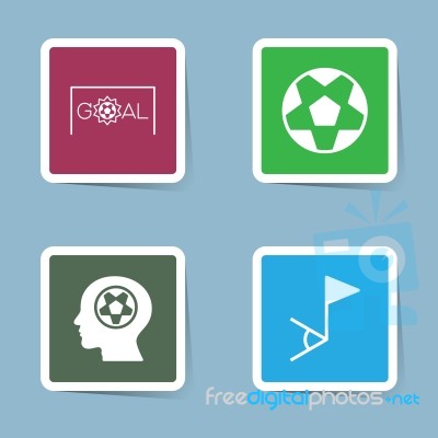 Soccer Icon Set Stock Image