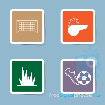 Soccer Icon Set Stock Image