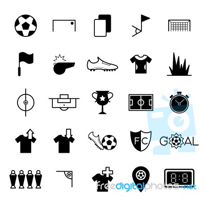 Soccer Icons Set  Stock Image