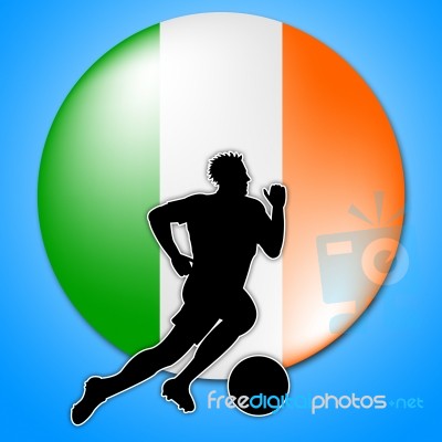 Soccer Player Represents Ireland Football And European Stock Image