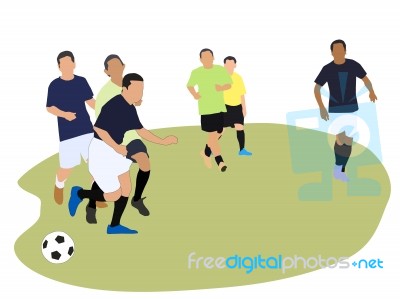 Soccer Players Stock Image