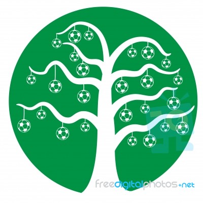 Soccer Tree Stock Image