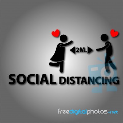 Social Distancing Stock Image