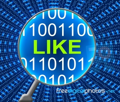 Social Media Like Means Follow Liked And Fan Stock Image