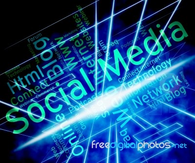 Social Media Represents News Feed And Forums Stock Image