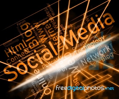 Social Media Represents Online Posts And Forums Stock Image