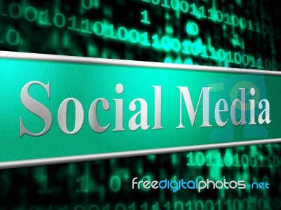 Social Media Shows Forums Internet And Web Stock Image