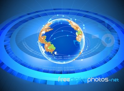 Social Network And Technology Stock Image