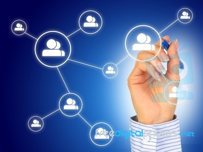 Social Network Concept Stock Photo