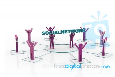 Social Network Concept Stock Image