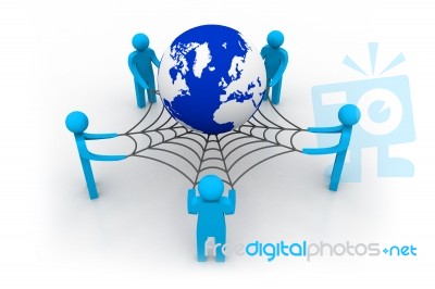 Social Network Concept, Internet Concept Stock Image