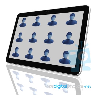 Social Network Group Of Tablet Pc Stock Image