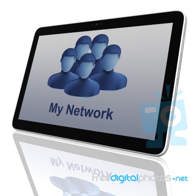 Social Network Group Of Tablet Pc Stock Image