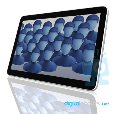 Social Network Group Of Tablet Pc Stock Image